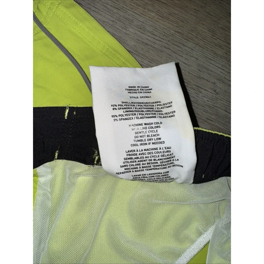 Spyder Swim Lime Eboard Brief Lined Trunks Board Shorts Men's Medium